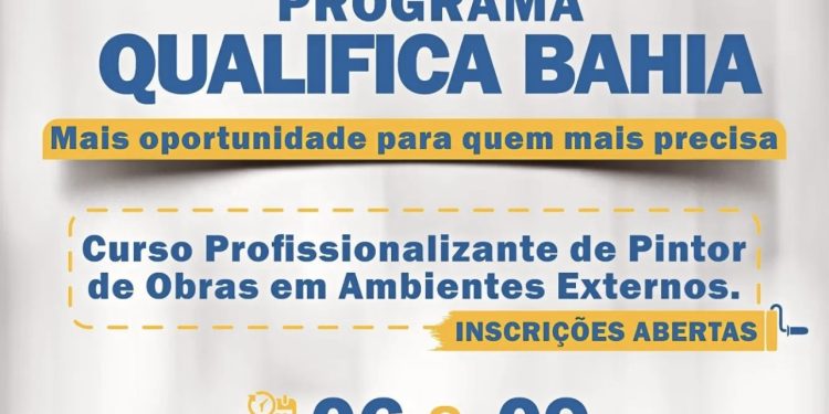 Programa Qualifica Bahia em parceria com a Prefeitura de Ubaíra realizará Curso de Pintura Externa