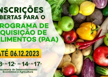 Prefeitura de Ubaíra abre inscrições do Programa de Aquisição de Alimentos – PAA  para os agricultores familiares do município 