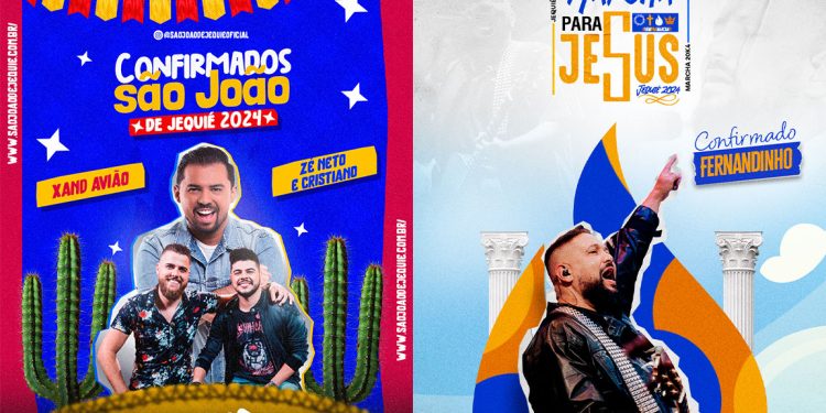 Prefeitura de Jequié sai na frente mais uma vez e divulga primeiras atrações do São João e da Marcha Para Jesus 2024