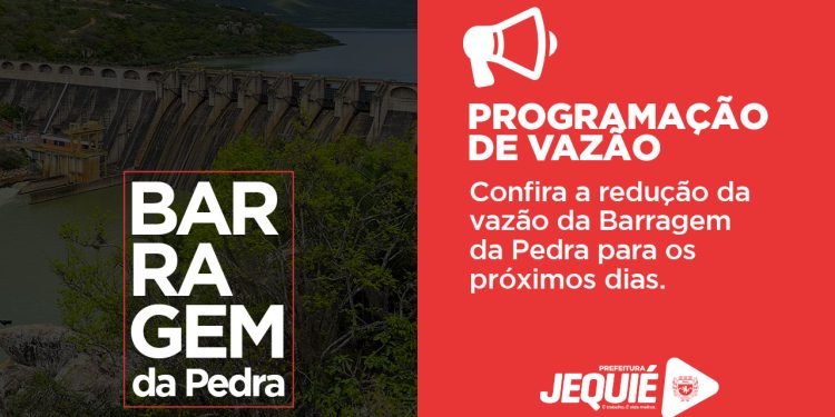 CHESF informa redução da vazão da Barragem de Pedra