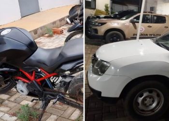 PM recupera motocicleta furtada em Maracás e localiza carro com sinais de adulteração em Nova Itarana