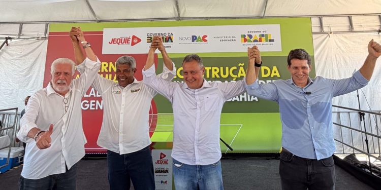 Zé Cocá recebe comitiva de Jerônimo Rodrigues e Rui Costa para assinatura de ordens de serviços para obras no Esporte e Educação